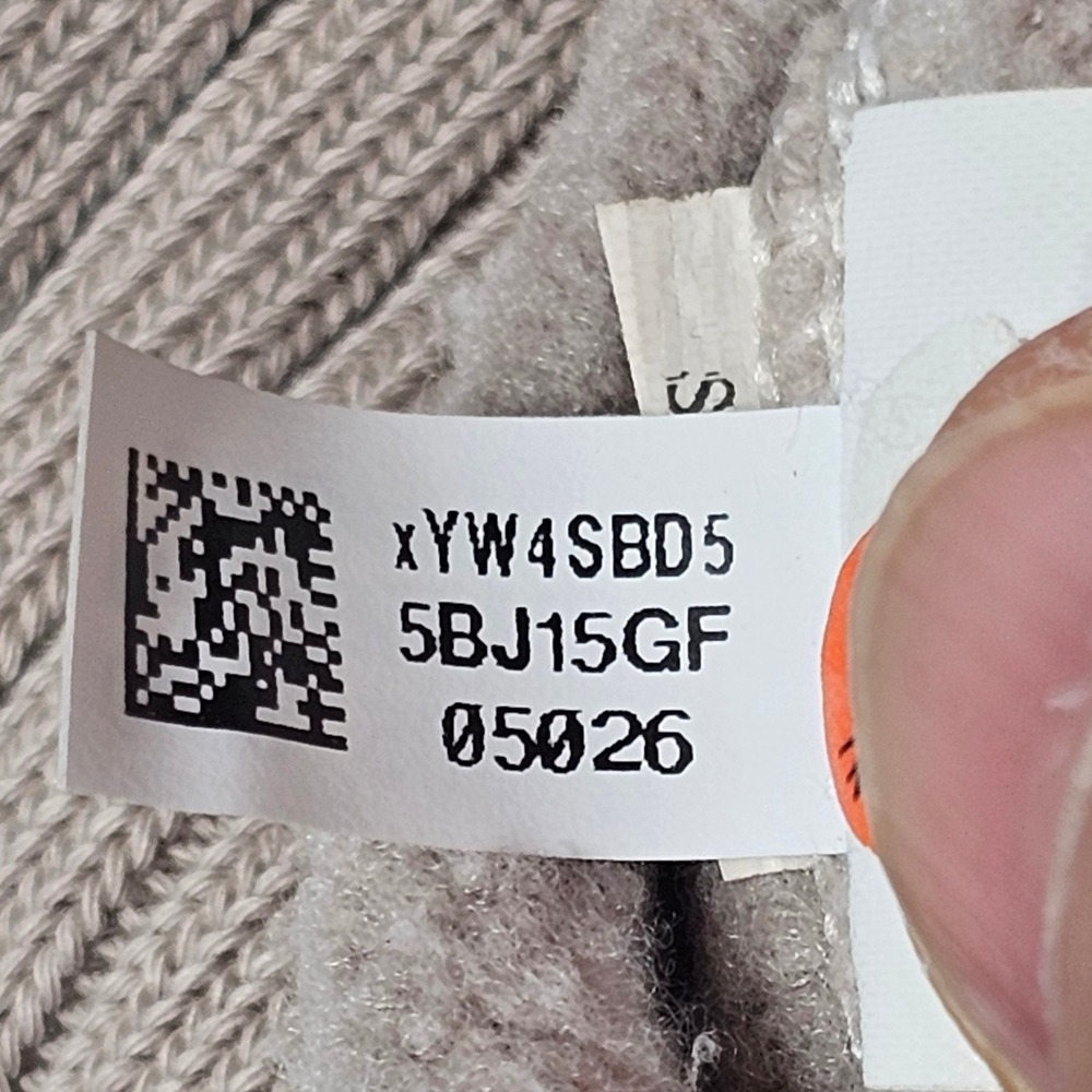 Aerie Tan Beige Quilted Mock Neck Quarter Snap Fleece Sweatshirt Large - Picture 7 of 7